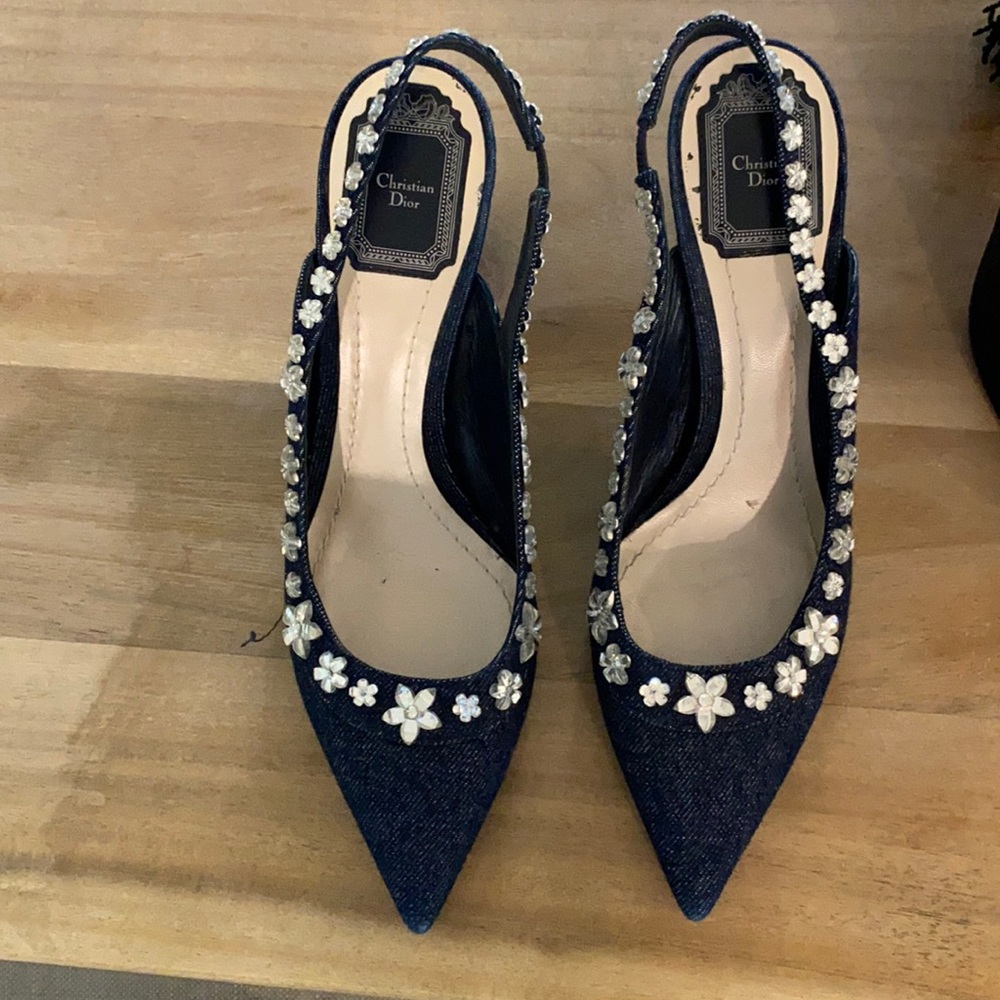 Dior denim pump size 39